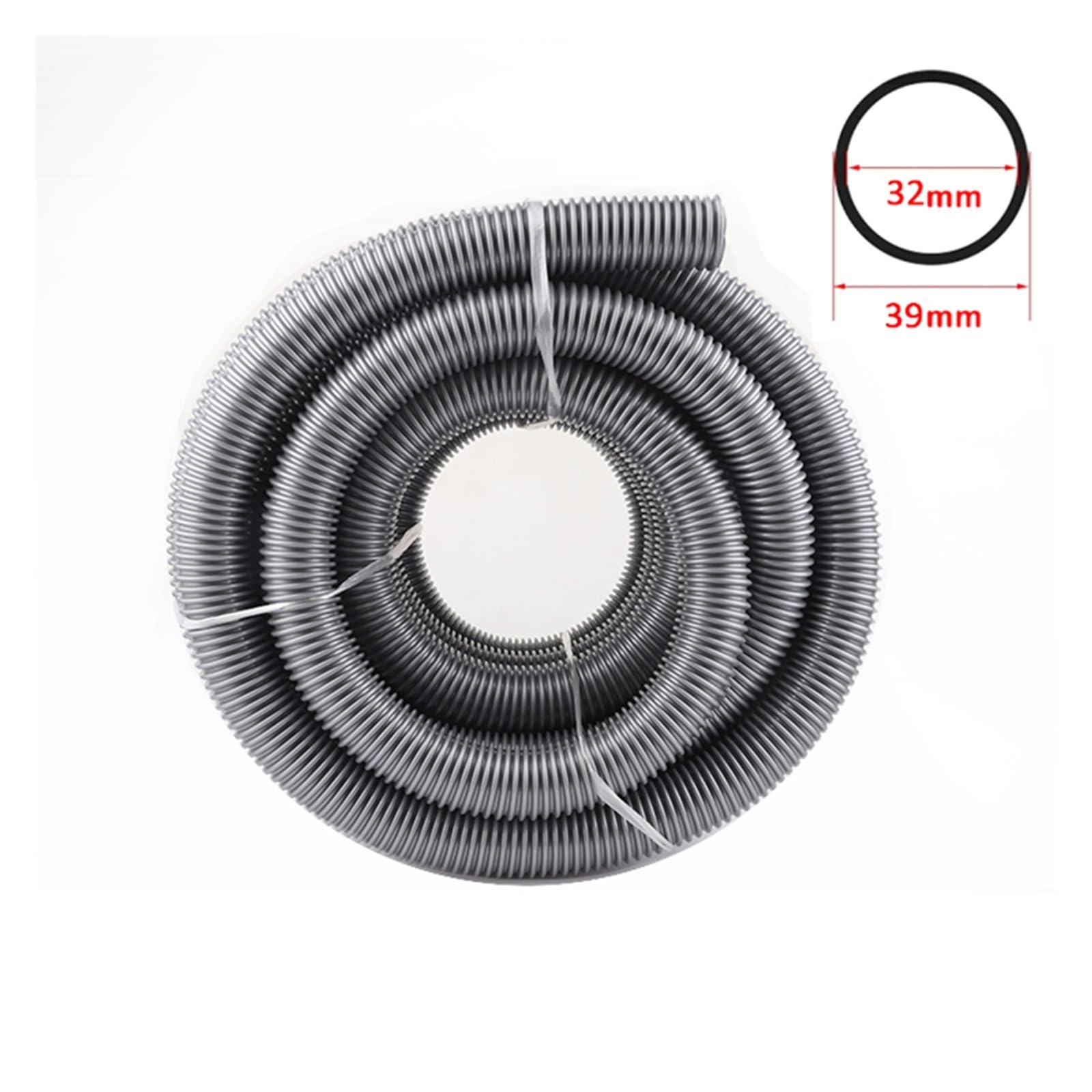 Tubos de Manguera de EVA Flexibles de 32 mm de diámetro Interior alargados compatibles con aspiradoras domésticas Manguera Coche Negro Gris Piezas de aspiradoras (Color : Gray-7 m)