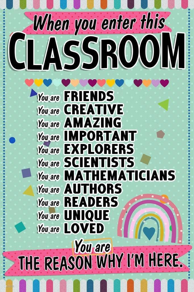 Oh Happy Day Decor When You Enter This Classroom Motivational Posters For Classrooms Affirmation Station Door Decorations Welcome Positive Poster Cool Wall Art Print Poster 24x36