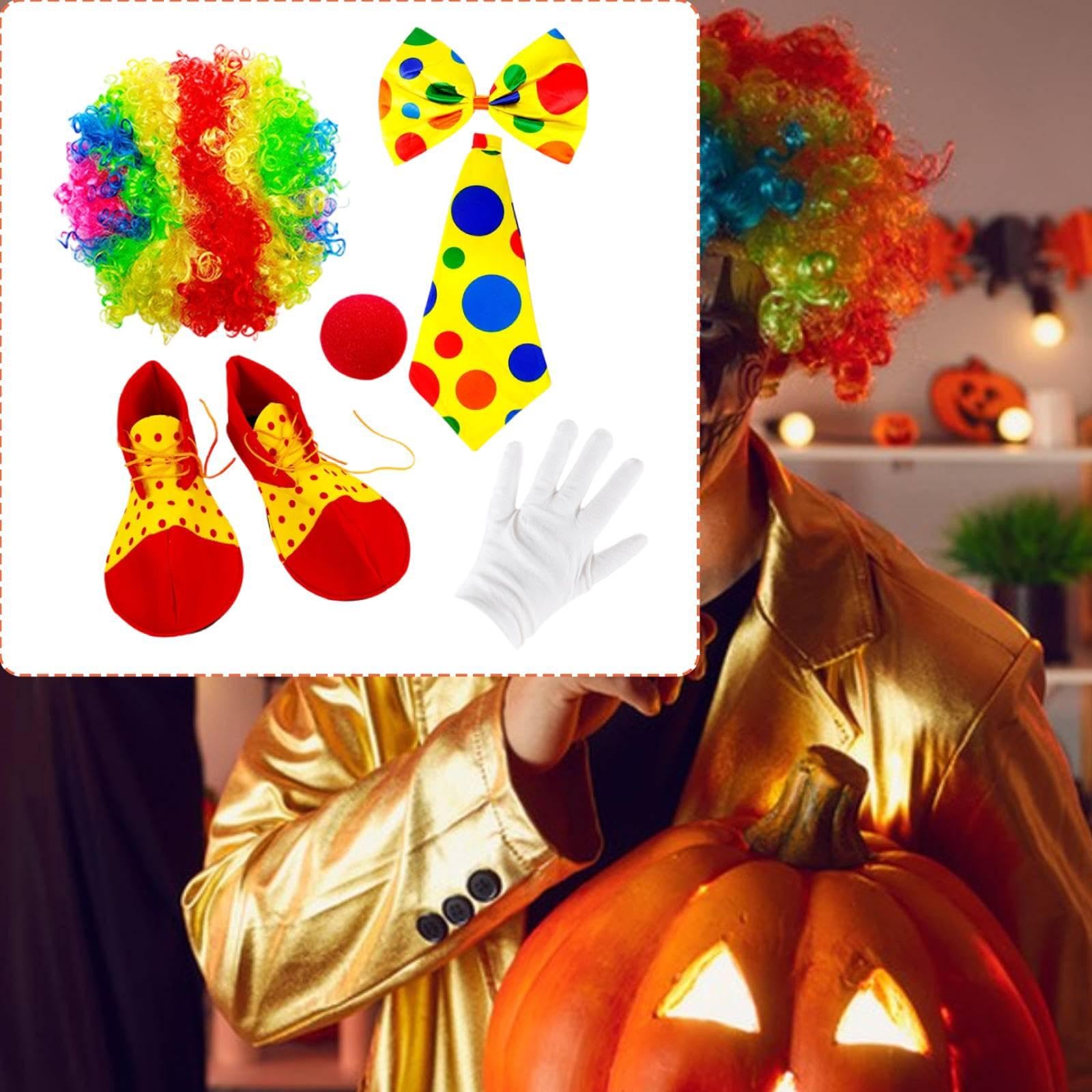 Set Da Clown, Completo Da Festa a Accessori, Costume per Carnevale, Festival, Halloween E Altri Eventi.