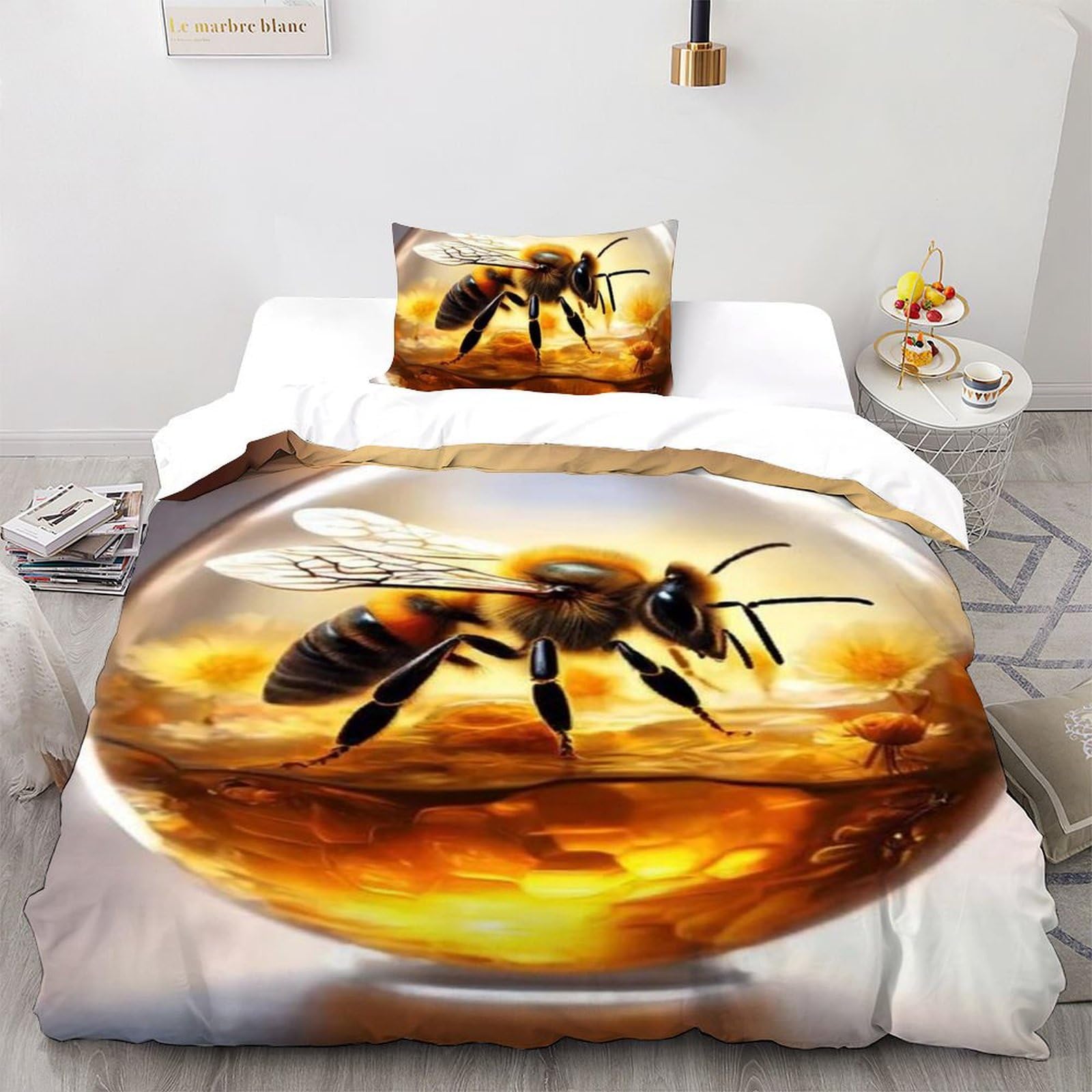 Housse de couette single animaux volants 3D pour décorer la chambre fille