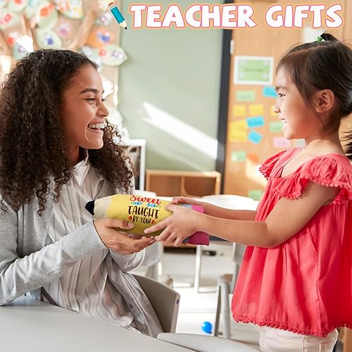 Miniatura 5 de Kisston 6 estuches para lápices Kawaii con forma de lápiz, bolsa portátil para lápices con cremallera, bonita bolsa para bolígrafos para regalos de