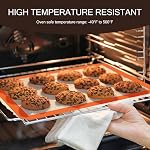 Silicone Baking Mat, Nonstick Silicone Baking Sheet Set of 3, Reusable Baking Supplies for Cookies, Bread and Pastry