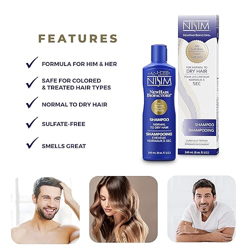 Miniatura 5 de Nisim Champú de limpieza profunda normal a seco (paquete de 3 - 8 oz)