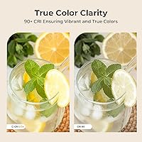 Vista 6 de Dimmable E26 LED Bulb 6W, 60 watt Equivalent, Vintage LED Edison Bulbs 2700K Soft White, A19 Clear Glass LED Light Bulb for Ceiling Fan, 90+CRI