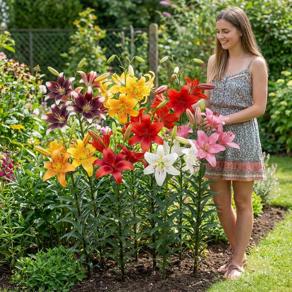 Bulbi Fiori Perenni da Esterno - 15 Bulbi di Giglio Asiatico Collezione Sogno di Primavera - 5 Varietà e Colori - Piante e Fiori Esclusivi dall'Olanda - per giardino e vaso (non semi, non artificiali)