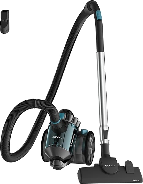 Cecotec Aspiradora con Cable de Trineo de 2L Sin Bolsa Conga Rockstar Cyclonic X-Treme. 800W, Ligero y Compacto, 20 kPa, Radio de Acción 6,2m, Accesorio 2 en 1 para Muebles y Esquinas - 1