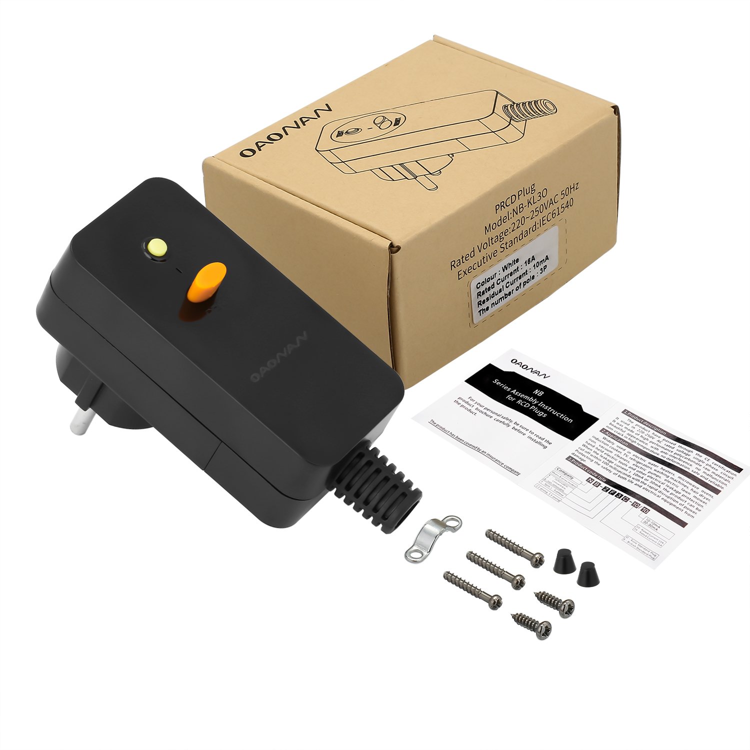 Disyuntor FI (corriente residual) de Oaonan, enchufe de seguridad personal