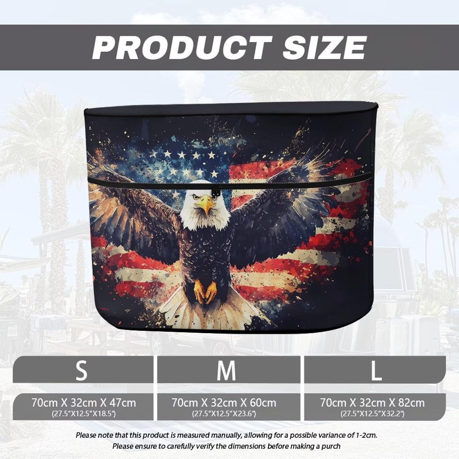 American Mexico Eagle Propane Gas Tank Cover for Camper Polyester Waterproof Cover Reliable Zipper Replacement Covers for RV/Trailer/Camper