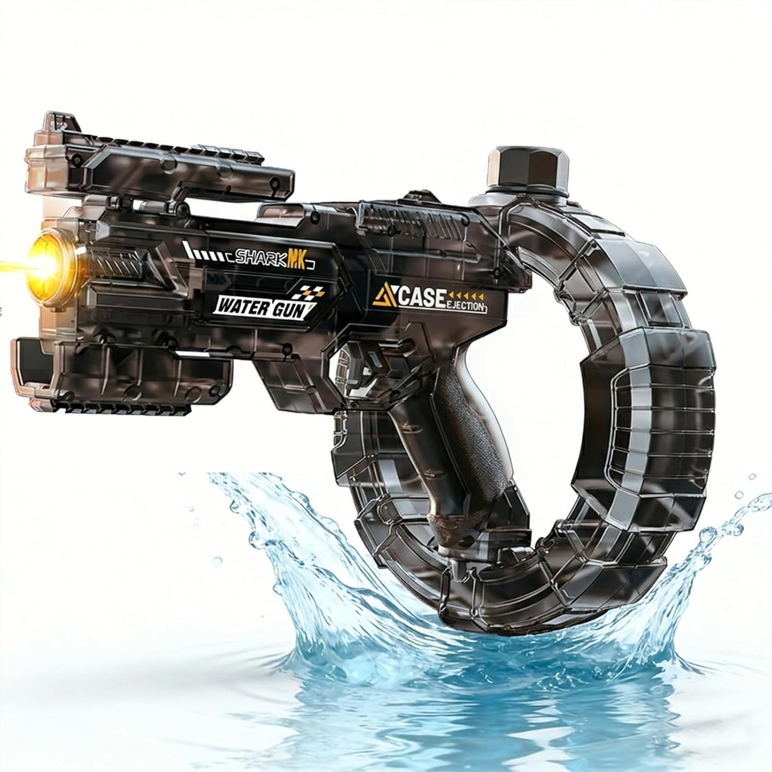 Electric Water Gun for Kids and Adults, Automatic Squirt Gun Blaster 26-32ft Long Range with Rechargeable Battery LED Water Pistol Summer Outdoor Toy for Pool, Beach, Swimming Water Fights
