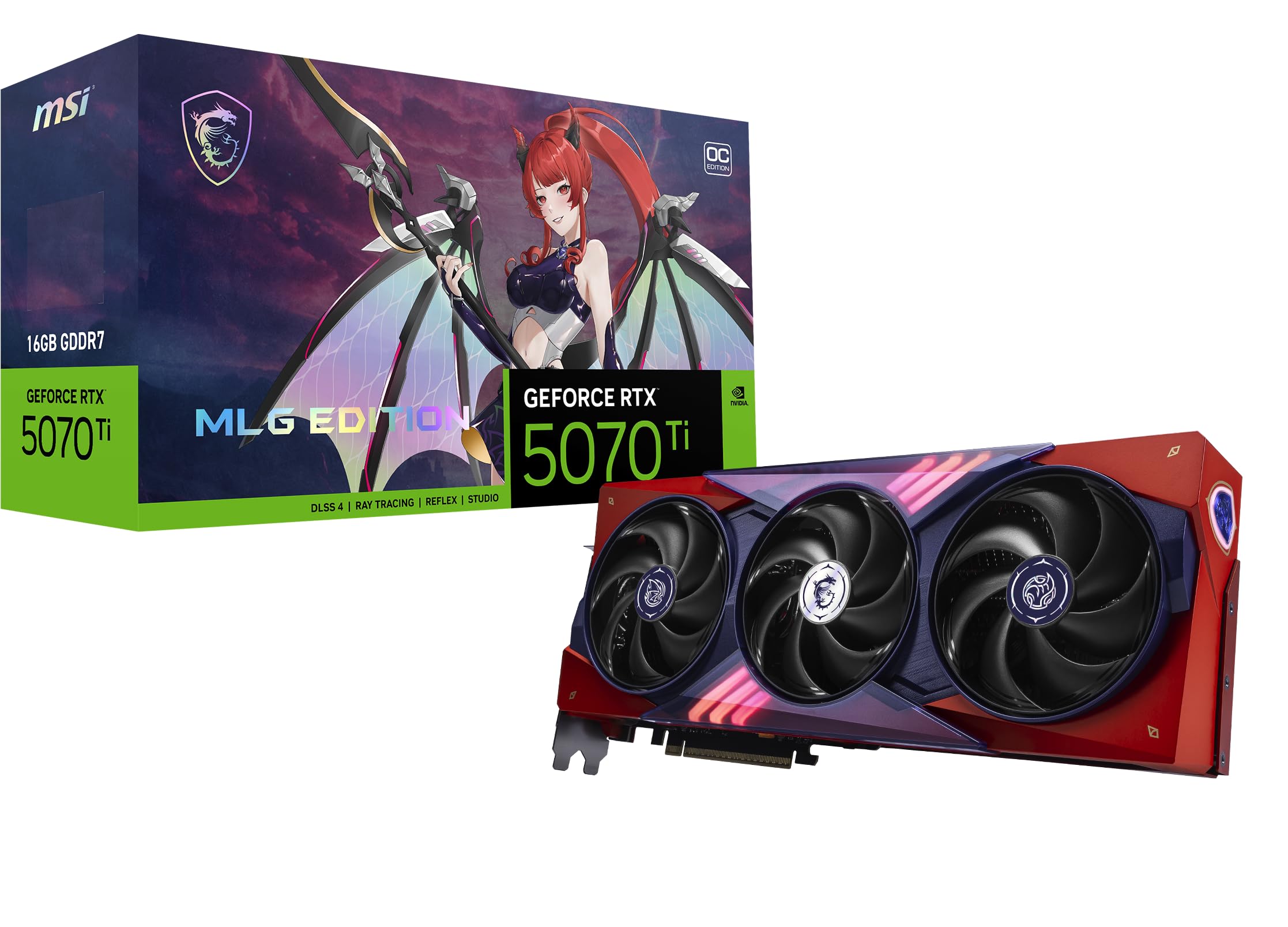 MSI Gaming RTX 5070 Ti 16G MLG Edition placa gráfica OC (16 GB
