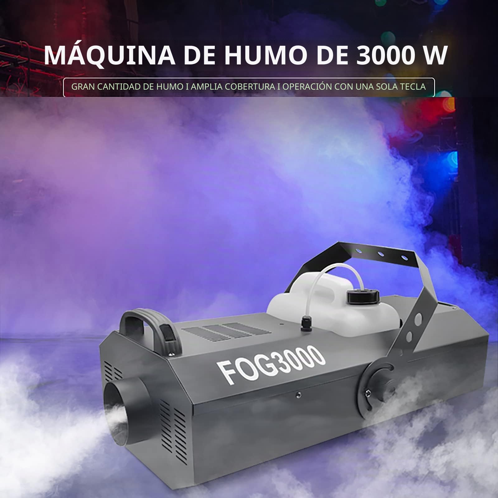 PRUJOY Máquina de Humo con Control Remoto de 3000w, máquina de Humo Grande con Efecto de Escenario de 3000w Dmx512 para Escenario, Concierto, DJ, Club Nocturno