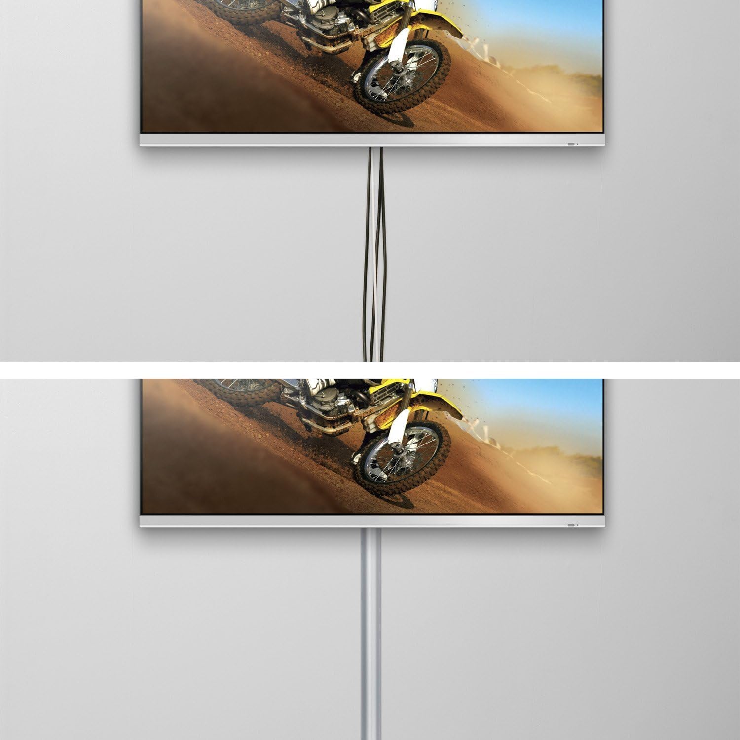 D-Line 2X Medium Cable Raceway 39" Lengths & Accessory Pack - 2X 1.18" (W) x 0.59" (H) x 39" Lengths (6.56ft Total) with 10 Accessories - Aluminum-Effect