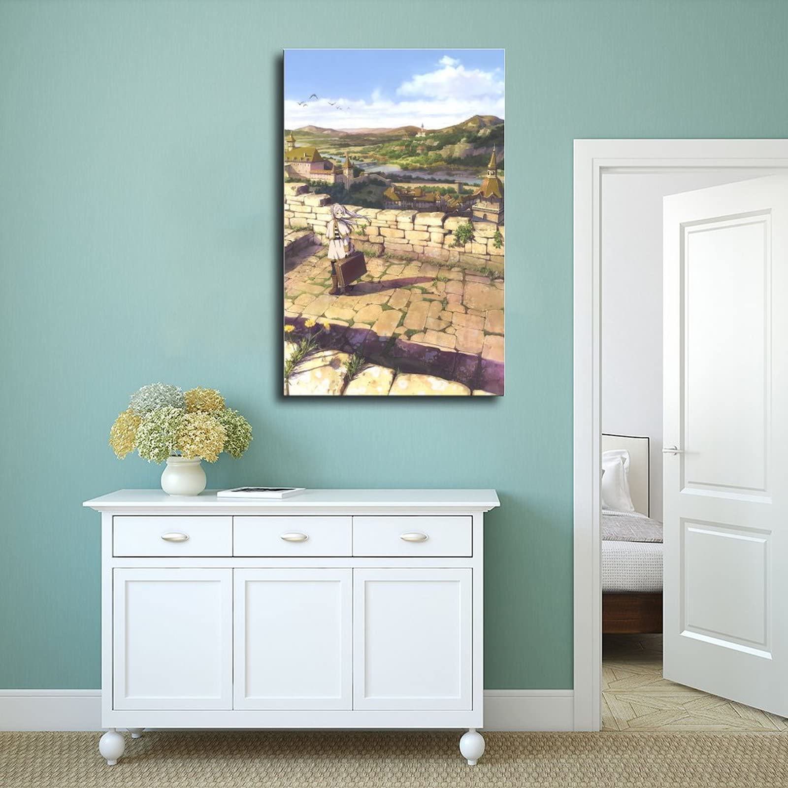 Poster Sur Toile Moderne Frieren - Déco Murale 30 X 45 Cm Sans Cadre, Pour Salon Ou Chambre