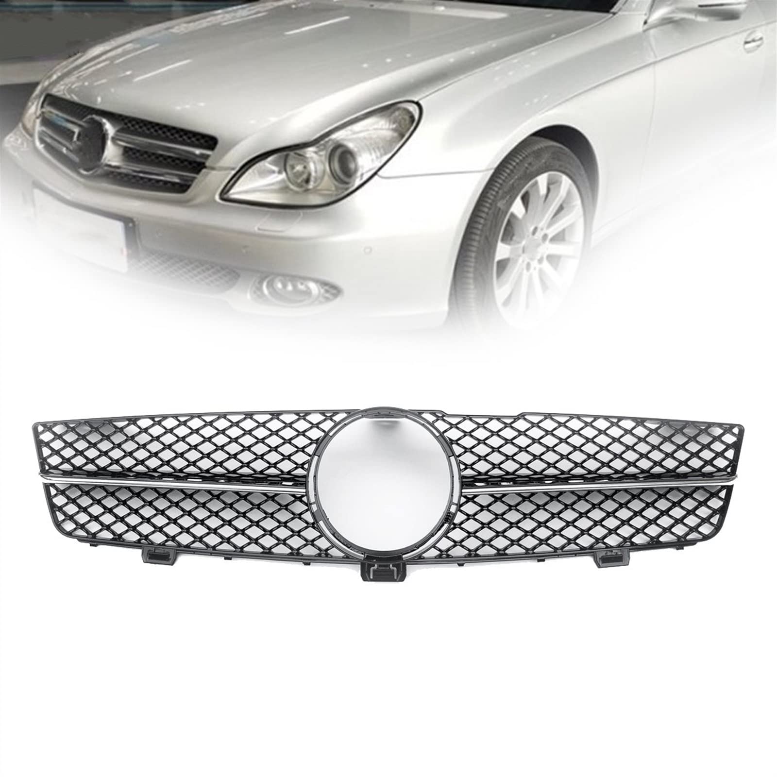 Grille de pare-chocs Mercedes CLS W219 AMG 2008-2011 pour remplacer une calandre abîmée