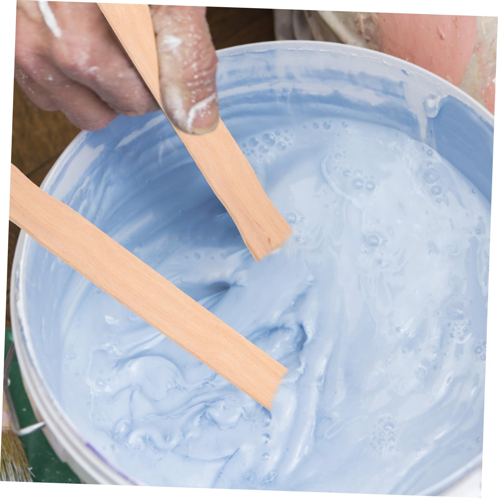 Ciieeo 5 Ensembles Bâtonnets Bois Pour Mélanger Peinture Outils De Mélange Manuels Pour Projets De Peinture 25 Pièces * 5