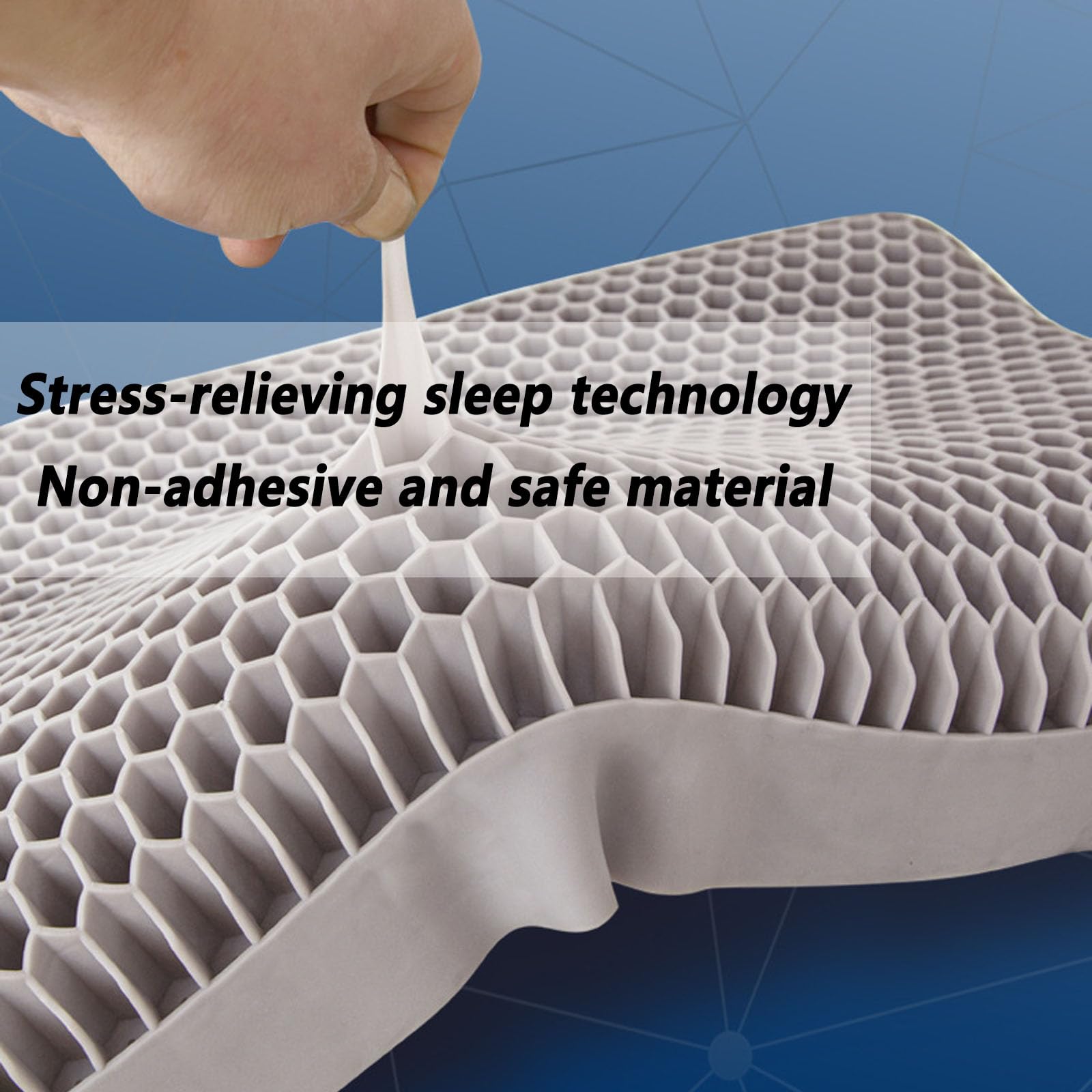 Almohada cervical para el cuello, soporte ergonómico para aliviar el dolor, capa de aire transpirable TPE, diseño hipoalergénico