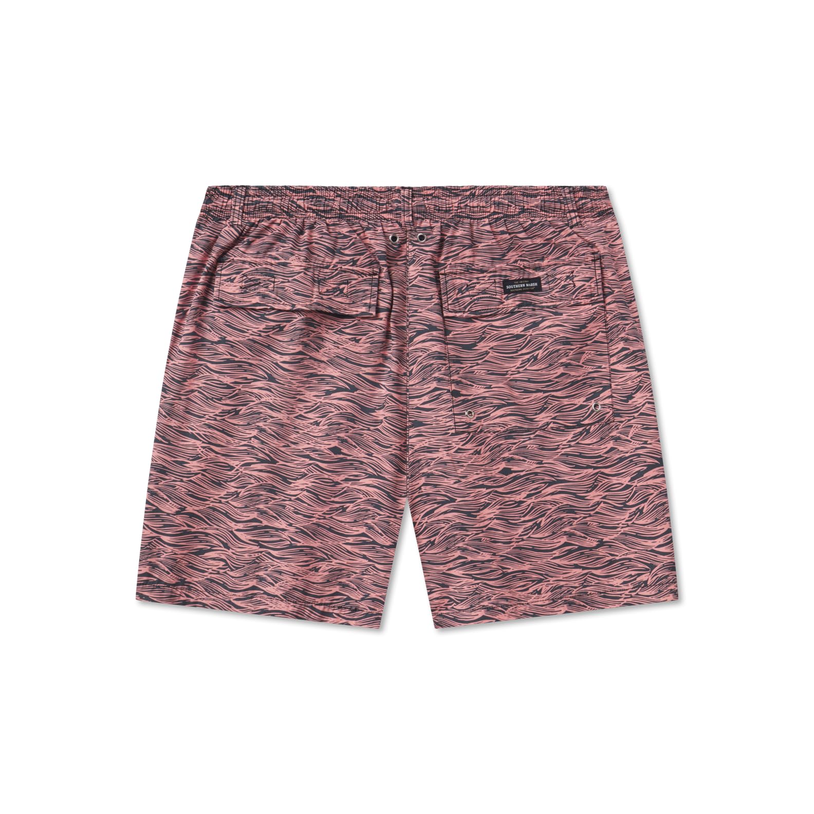 Southern Marsh Seawash Swim Trunks - Choppy, Navy and Pink, Small