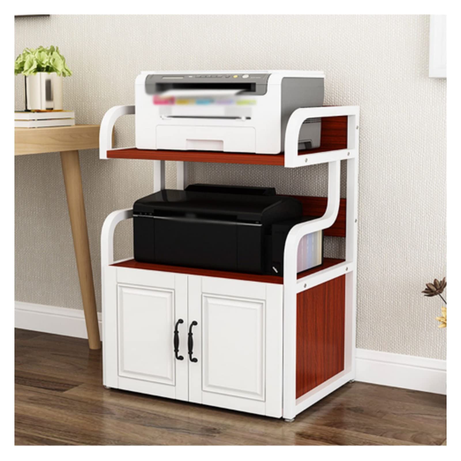 Stampante Piedistallo Supporto for stampante a 3 livelli, tavolo for for ufficio domestico con ripiano, rack for 21,6 X 15,7 32,2 pollici
