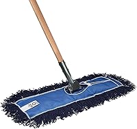 Vista 10 de Mopa de nylon para polvo con mango y marco de extensión de cambio rápido de aluminio Nine Forty de resistencia industrial, escoba para pisos