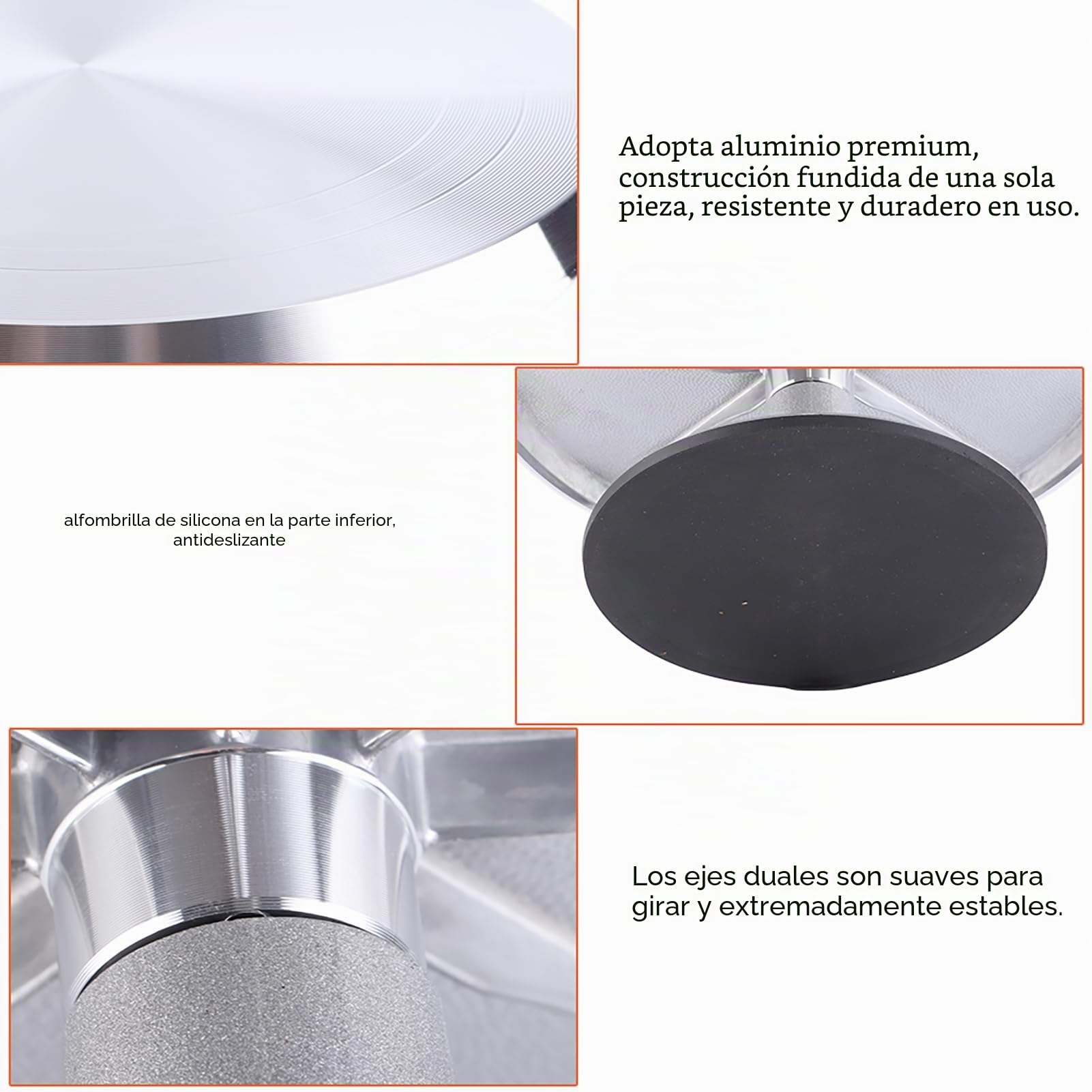 Base Giratoria de Aluminio de 30cm para Decoración de Tartas | Base Giratoria, Utensilio de Repostería, Aluminio Resistente, 30 cm, Para Decorar Tartas