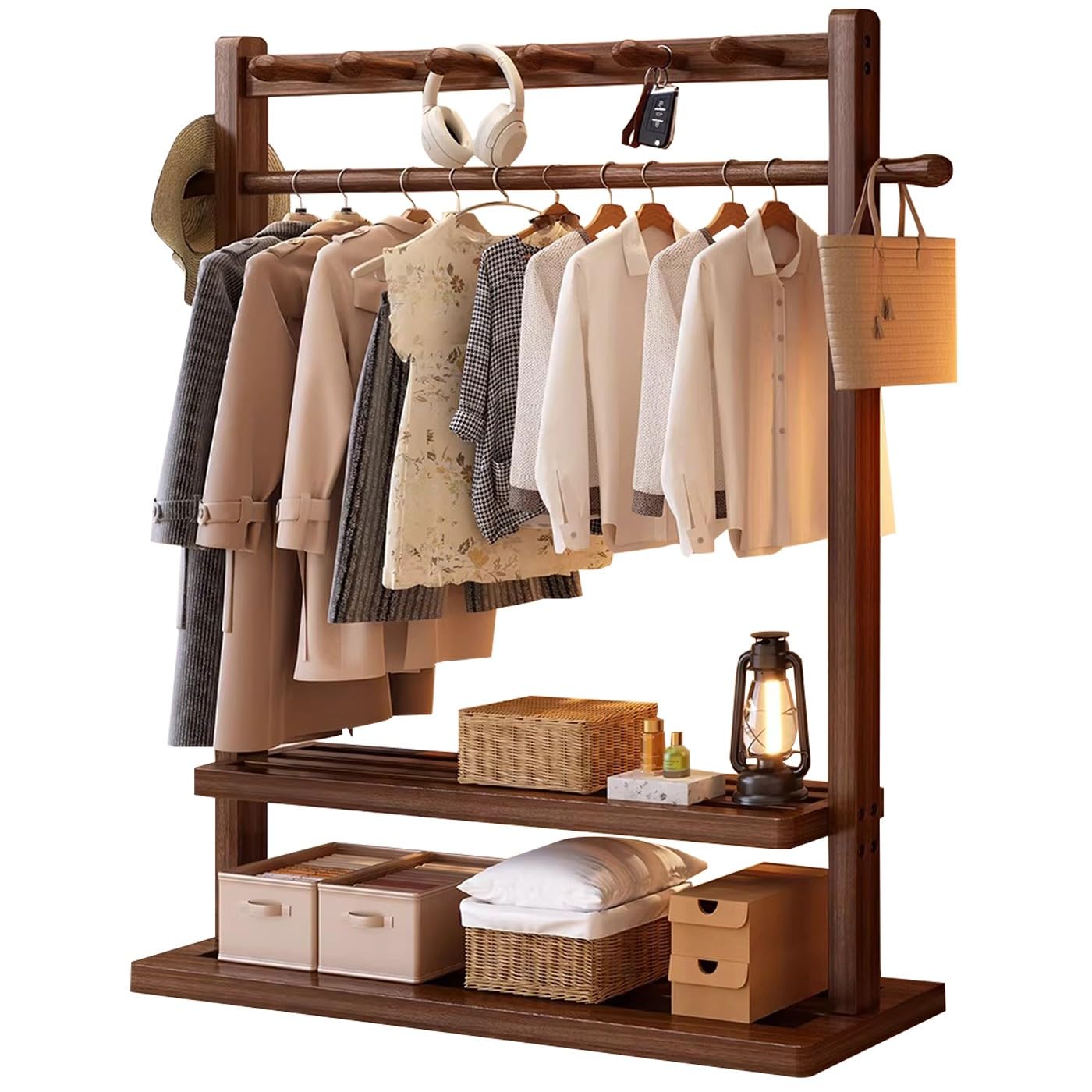 Porte-manteau en bois pour éliminer le désordre dans votre couloir