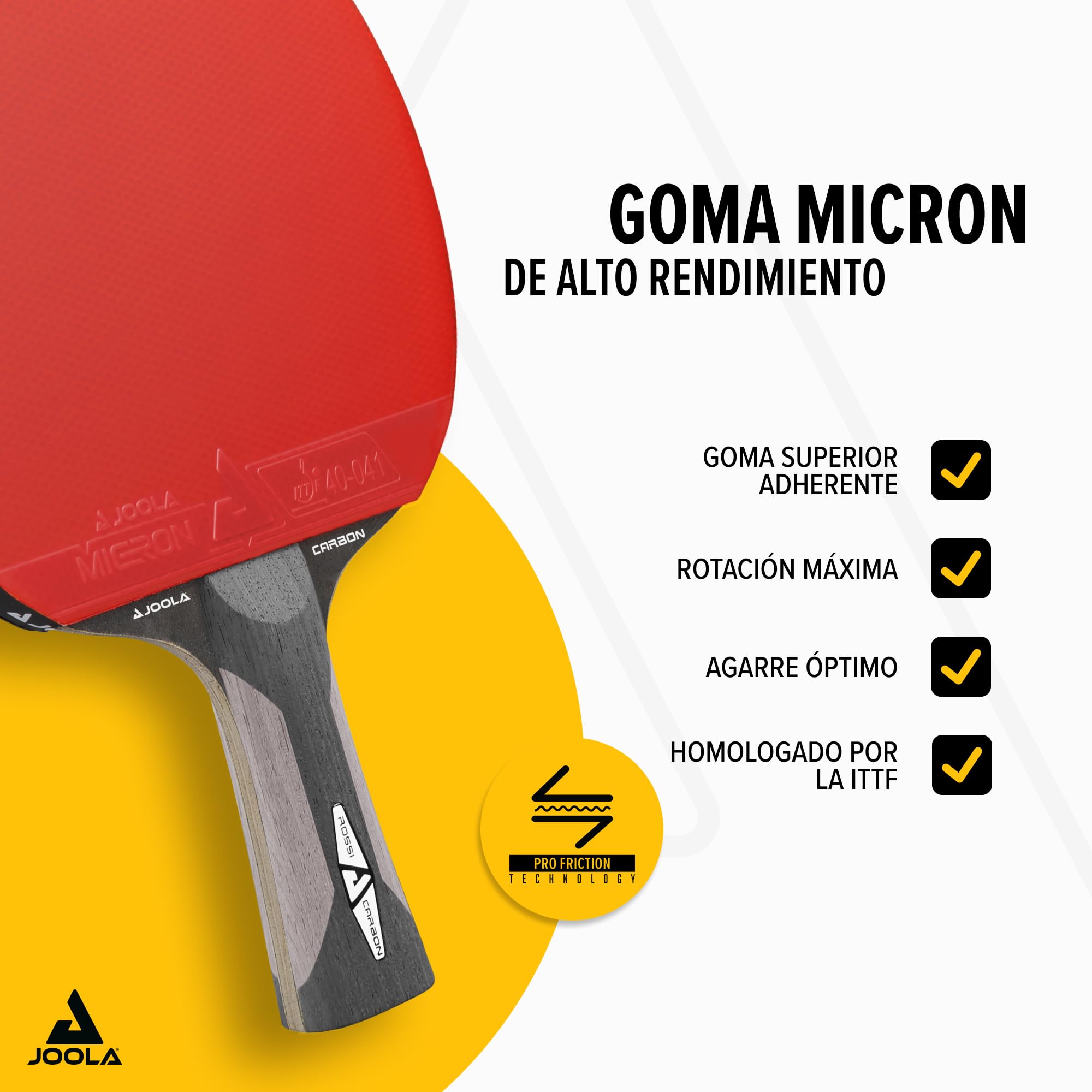 JOOLA Racchette da Tennis da Tavolo Professionali INFINITY, MEGA e ROSSI CARBON Approvate dall'ITTF per Giocatori Esperti e Competizioni - 4