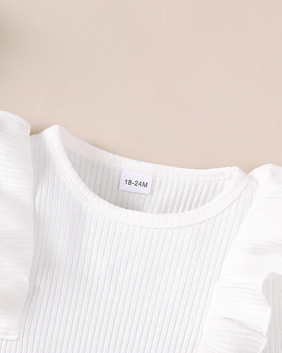 Baby Girl Clothes Sets: Fall Winter Outfits Ruffle Sleeve Ribbed Tops Button Mini Skirts Set for Toddler 9-48 Months - Image 5