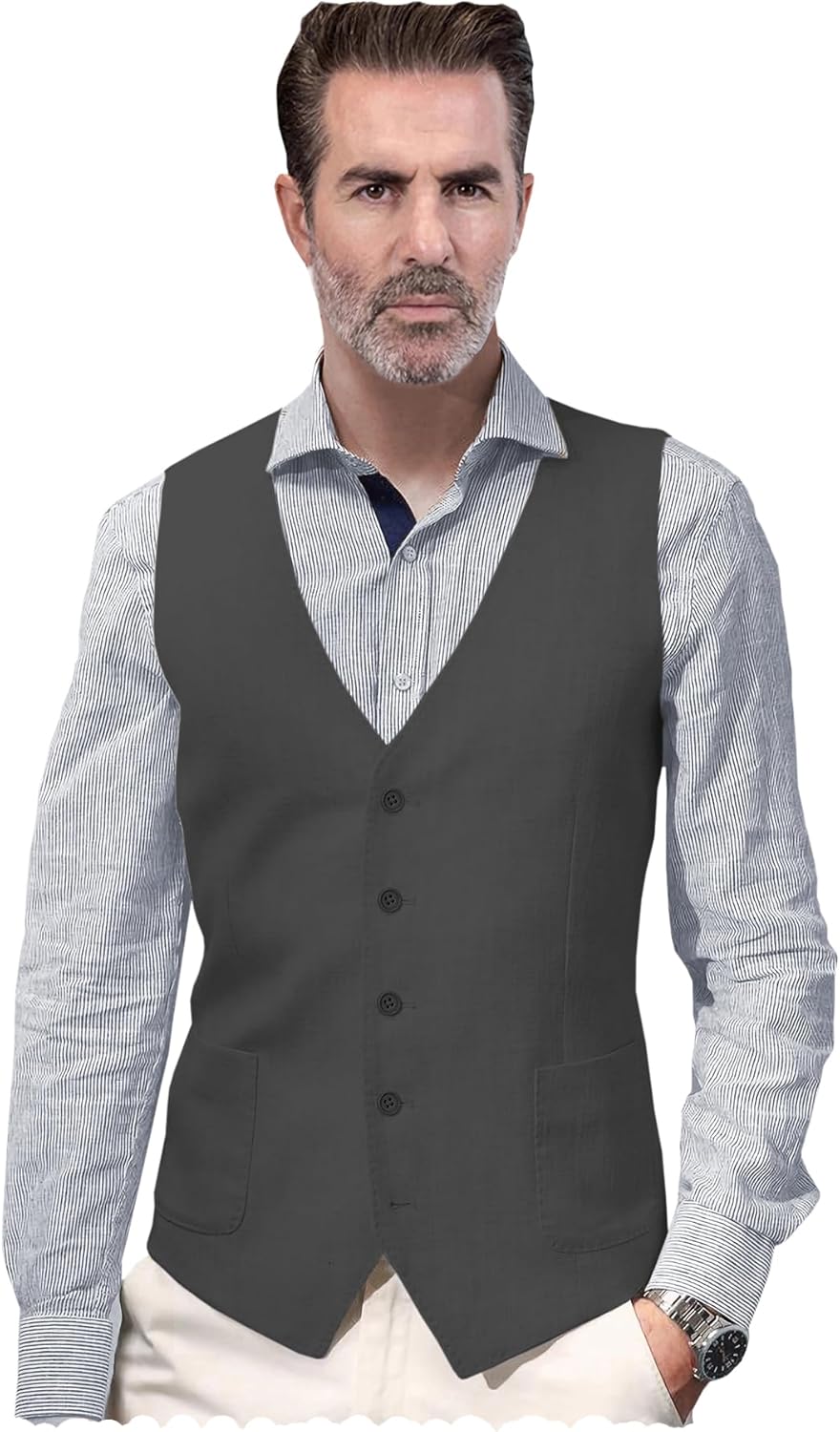 Gilet Uomo Vittoriano Steampunk - Doppio Petto, Lungo, Per Costumi E Eventi A Tema Gotico - Foto 4