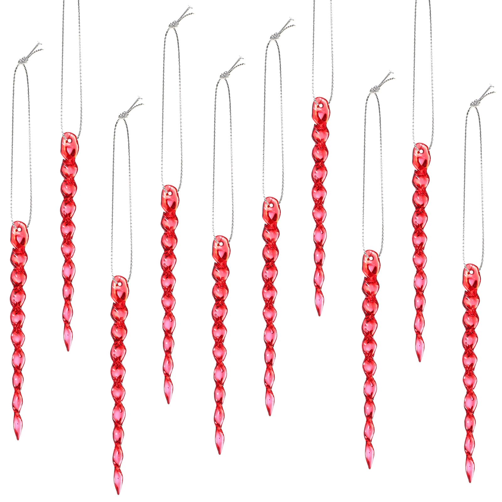 Stalactites de Noël pour décoration de mariage hivernal et sapin de fête - 30 pièces