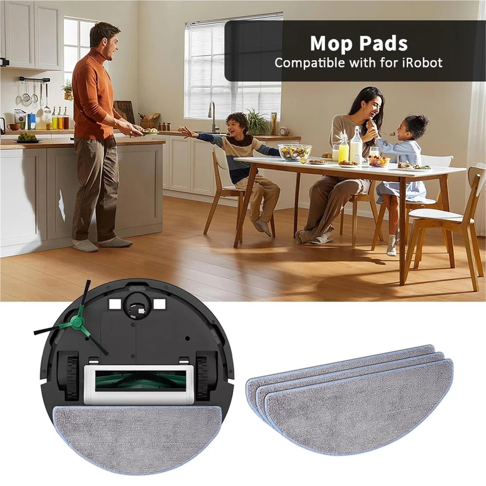Teile Wischtuch, Kompatibel Mit Roomba, Combo Essential (Y011040 Y011440 Y011640)/Mopp Y0110 / Roboter Y0112 104 105 Combo Roboterstaubsauger(16PCS)
