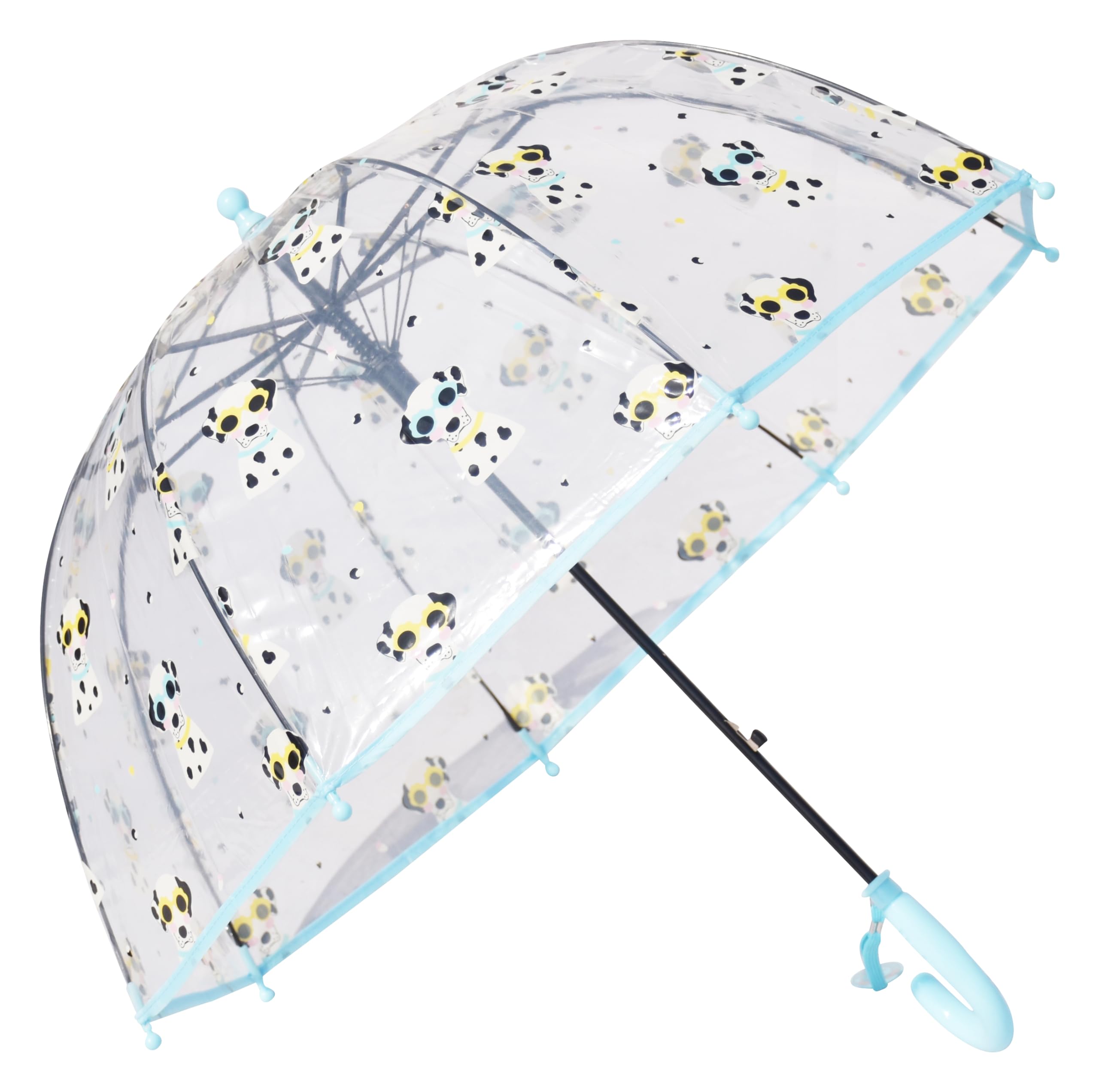 chaatewala ™ Transparent Dog Umbrella for Children, Cute Puppies Umbrella, Dome Umbrella, Transparent Cartoon Animal Umbrella, Umbrella for Children, Animal Theme Umbrella for Kids, Jungle theme Umbrella-picture-32