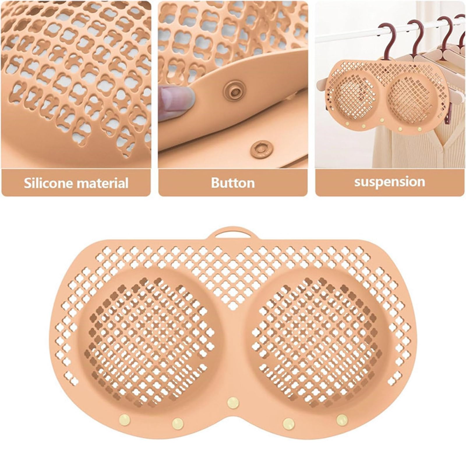 Bolsa de lavandería para ropa delicada Diseño de malla engrosada evita la deformación Lavable a máquina para sujetadores Lencería Ropa interior protectora lavable a máquina sujetador bolsa