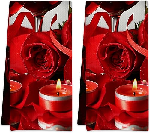 Miniatura 11 de Juego de 2 toallas de cocina abstractas bohemias florales de los años 70, toallas de mano de secado rápido para cocina, regalos para mujeres y