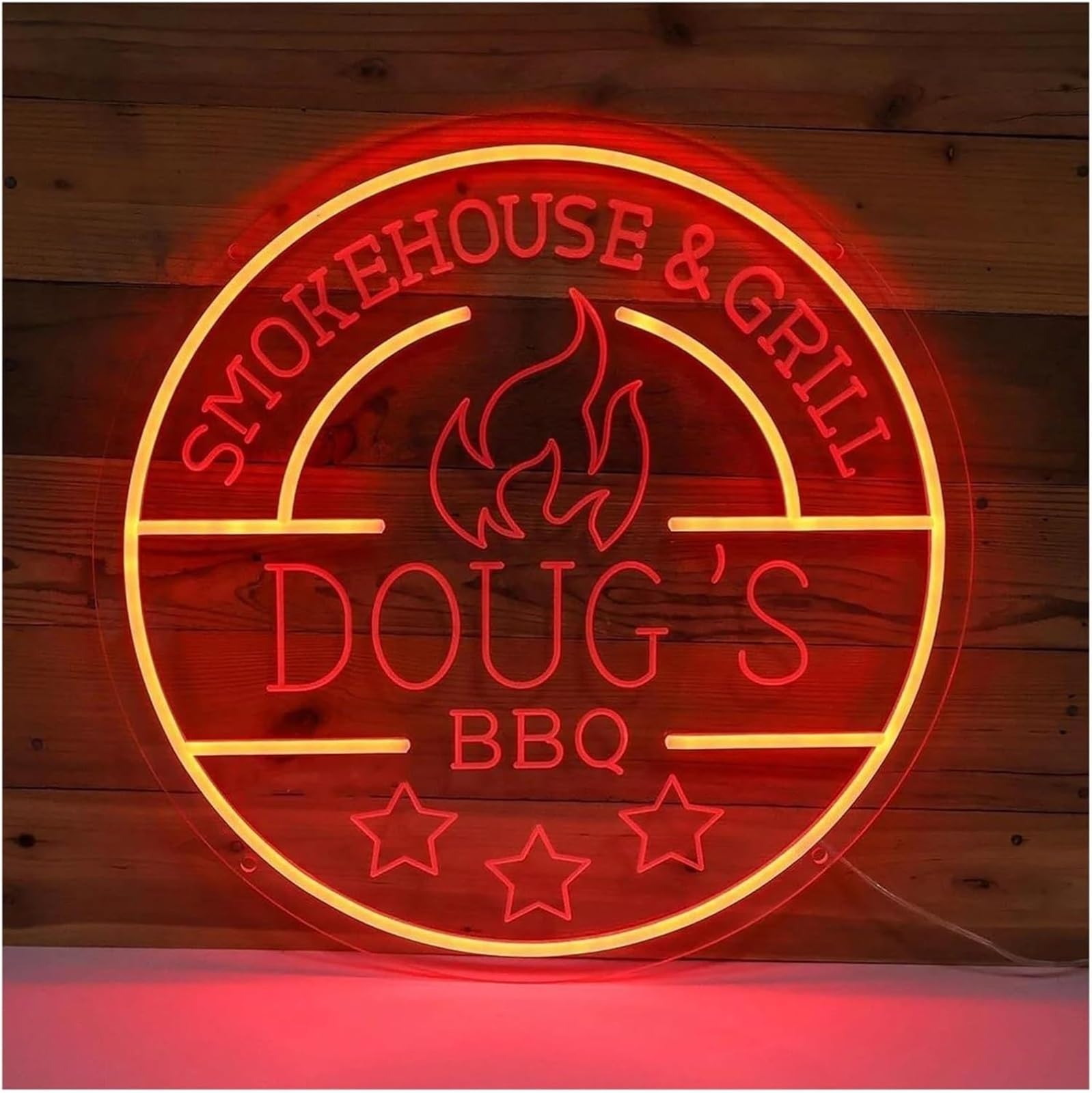 Per insegna al neon BBQ per ristorante, benvenuto, decorazione murale