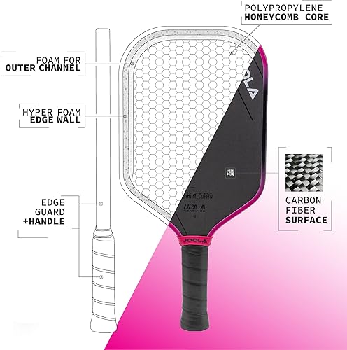 Miniatura 3 de JOOLA 3S Pickleball Paddles  Raw Carbon Fiber Surface  Ben Johns Perseus, Hyperion, Scorpeus & Magnus Shapes  Elongated, Wide Body & Aero Curve