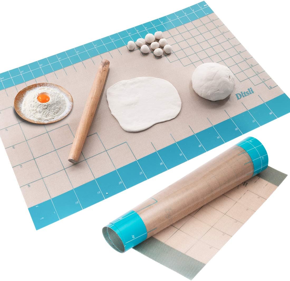 36x24 inch XL Extra Large Silicone Pastry Mat Fondant Baking Mat Full Stick to Countertop for Rolling Dough Perfect Fondant Surface