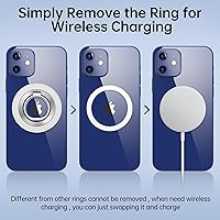 Vista 7 de SYNCWIRE Soporte de Anillo Magnético para Teléfono para MagSafe, Rotación de 360°, Soporte de Agarre para Teléfono Celular, Anillo para Dedo Atril