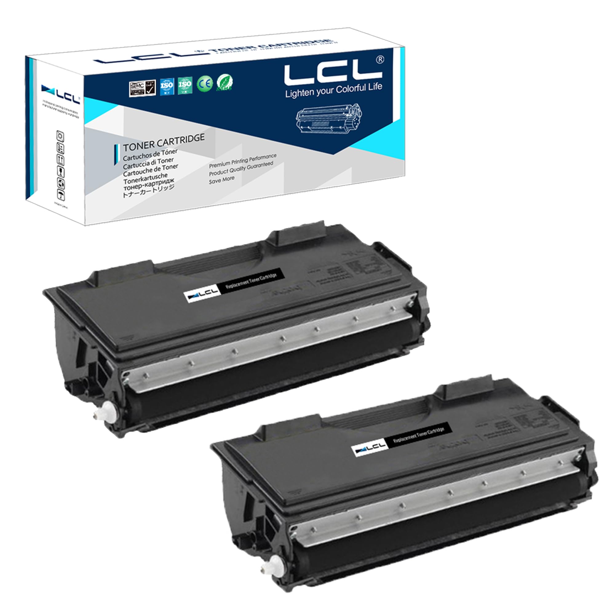 LCL Compatible Toner Cartridge Replacement for Brother TN460 TN-430 TN-460 TN430 6000 Pages DCP-1200 DCP-1400, HL-1030 HL-1230 HL-1240 HL-1250 HL-1270n HL-1430 HL-1435 HL-1440 HL-1450 (2-Pack Black)