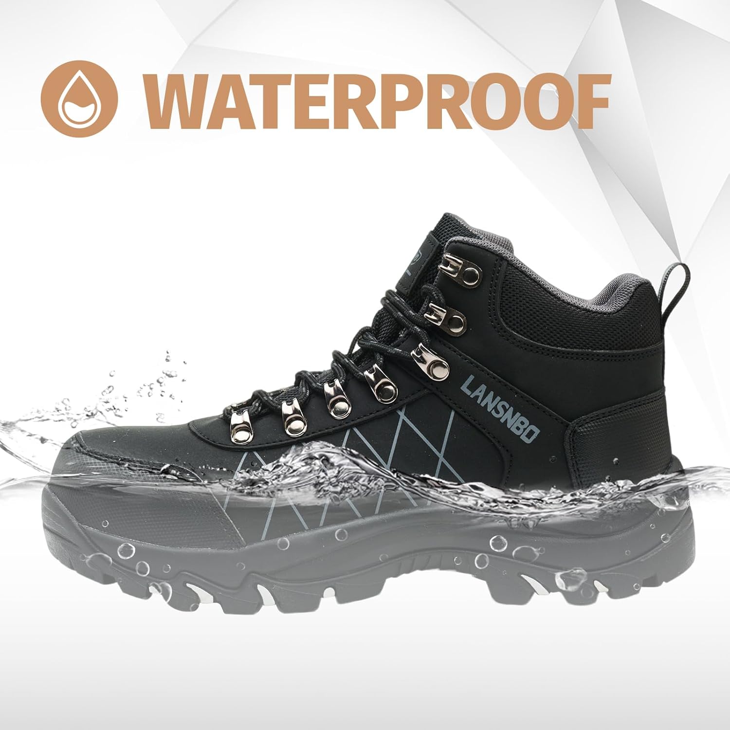 Waterproof Steel Toe Boots for Women Wide Width Non Slip Work Shoes Lightweight Slip Resistant Safety Toe Sneakers Indestructible Construction Composite Toe Footwear - Image 2