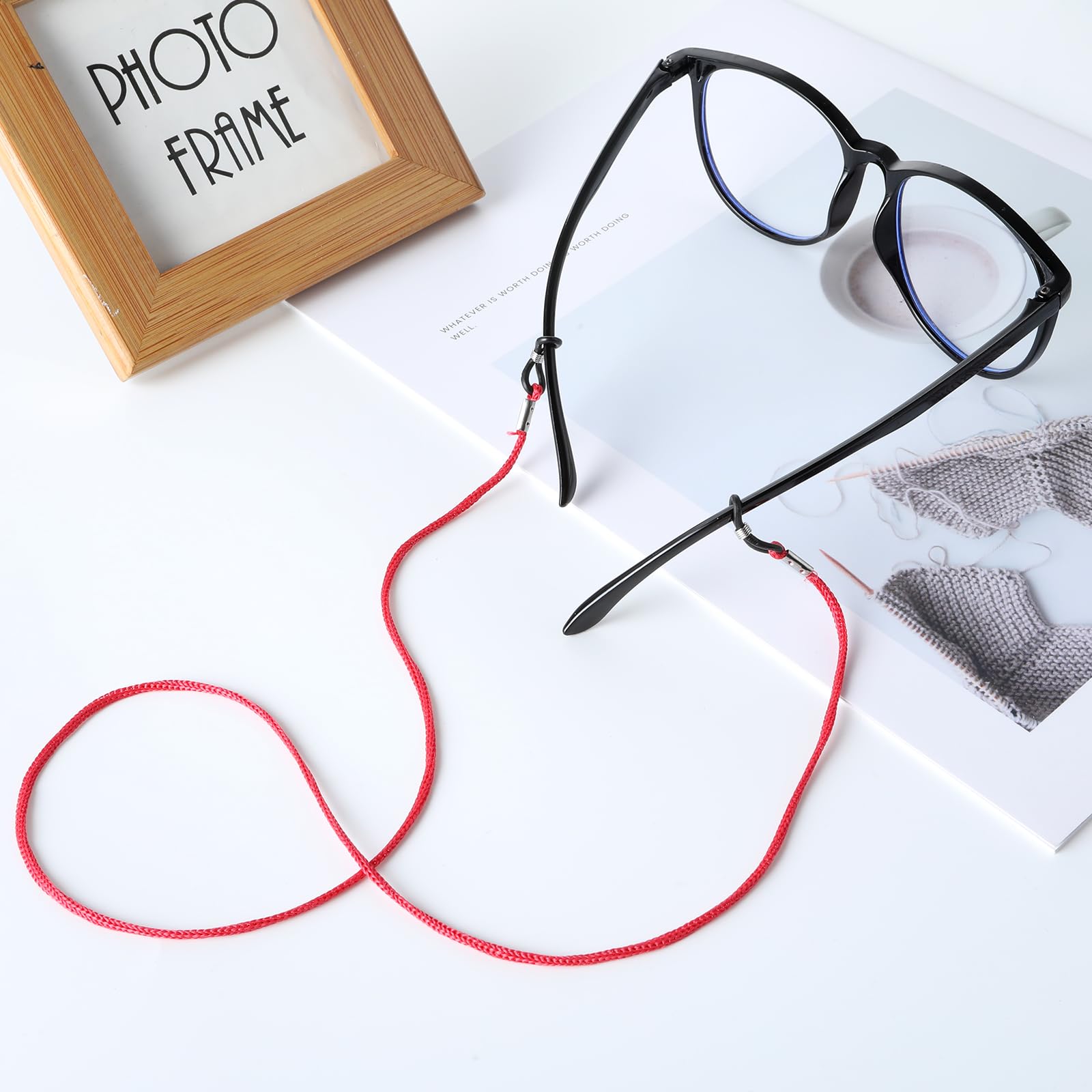 Andibro 12 Stück Nylon Brillenband, Bunt Verstellbar Brillenbänder Glasses Chain Brillenkordel für Sonnenbrillen Lesebrillen Kette Sportbrillenband Damen Herren (Mehrfarbig)