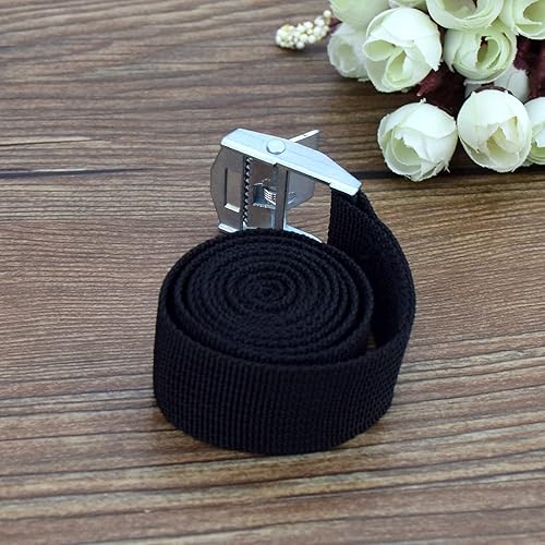 Miniatura 3 de Correa de amarre reutilizable de 2 pies x 1 pulgada, hebilla de leva ajustable, correas de amarre para bicicleta, kayak, equipaje, rieles de techo,