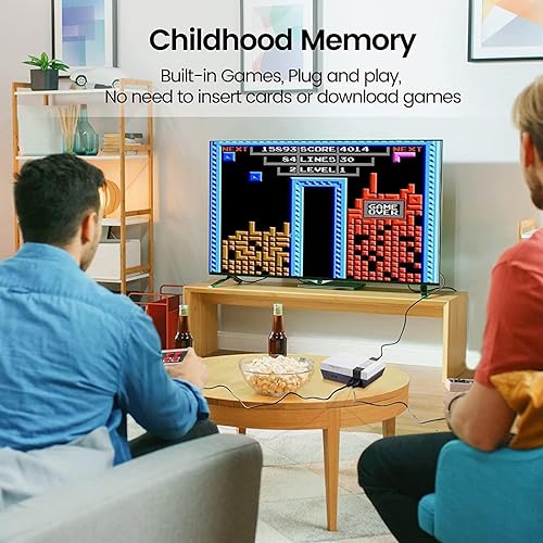 Miniatura 5 de Consola de juegos retro con 620 videojuegos, mini sistema de juegos clásico con controlador con cable, salida AV Plug and Play, juguetes retro