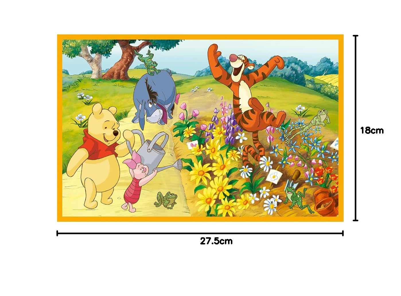 Trefl - Puzzle 2w1: Winnie the Pooh, Dzień w Ogrodzie - 2 x 24 Elementy, Zestaw Dwóch Układanek dla Dzieci od 3 lat