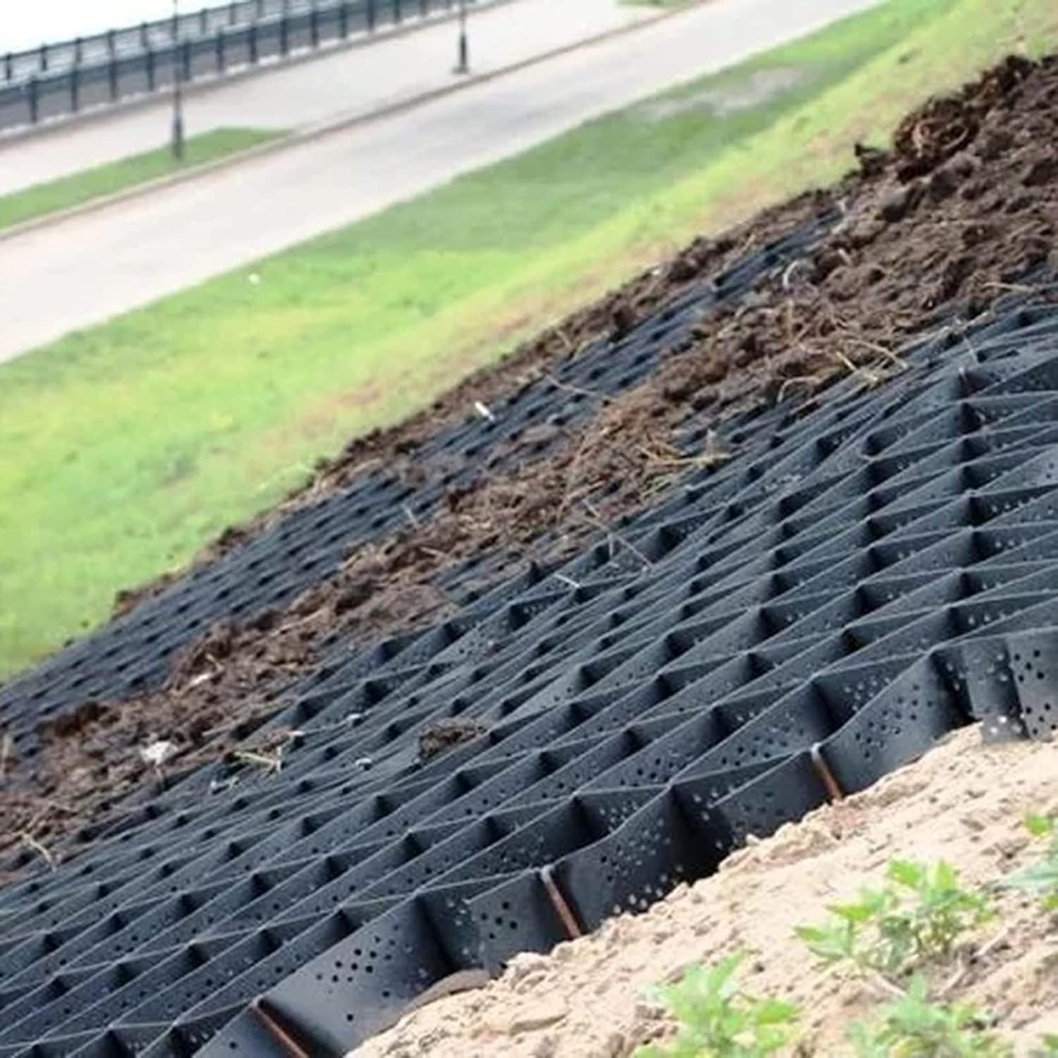 Grille de sol géocellulaire 10x6m ELzEy pour stabilisateur de gravier d'allée