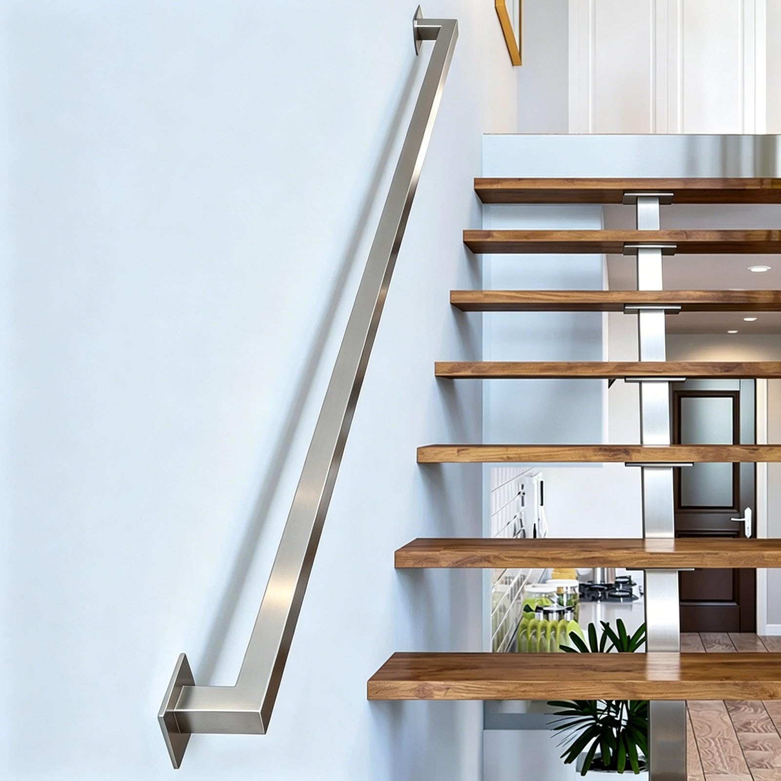 Main courante d'escalier en acier inoxydable 570cm pour rampe industrielle