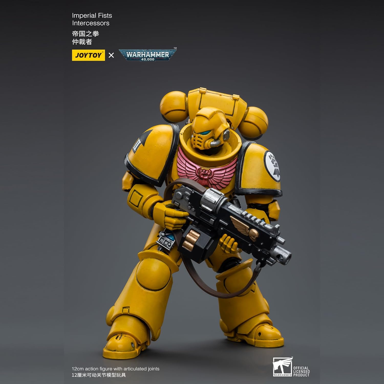 JOYTOY Warhammer 40k Imperial Fists 1/18 Action Figure Imperial Fists Intercessors Ver.3 4.8inch Movable Model Collectible Figurine