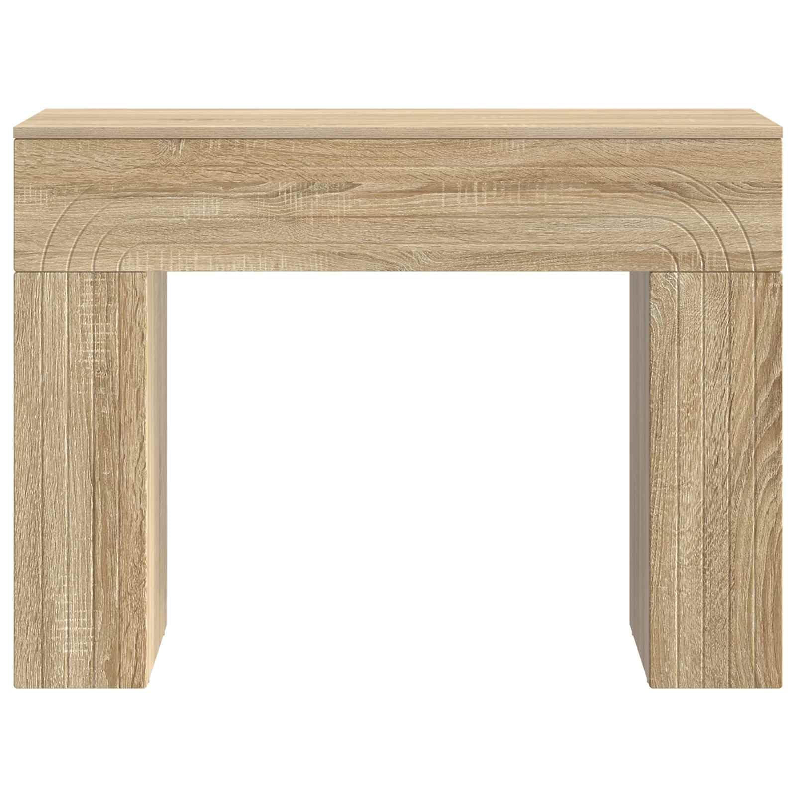 Couchtisch Sonoma-Eiche 102x35x75 cm Holzwerkstoff | Rechteckiges Design, stabile Beine, vielseitig nutzbar, pflegeleicht mit feuchtem Tuch