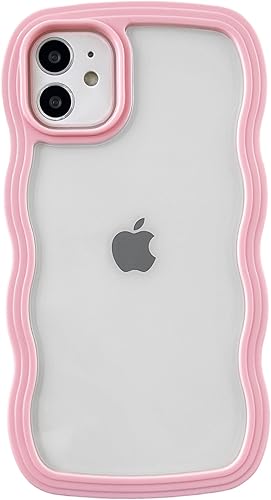 Miniatura 8 de Caseative Bonita forma de marco de onda rizada a prueba de golpes, suave, compatible con iPhone (morado, iPhone 11)