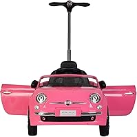Vista 6 de Best Ride On Cars - Coche para empujar Fiat 500, Rosa, Grande