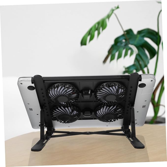 Base para laptop con cuatro ventiladores ajustable miniatura 9